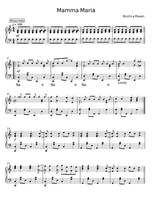 Mamma maria - Ricchi e Poveri