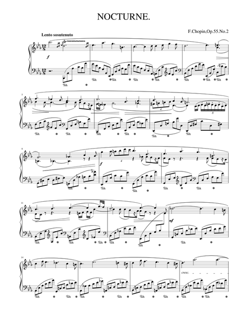 Nocturne (F.Chopin Op.55. No.2)