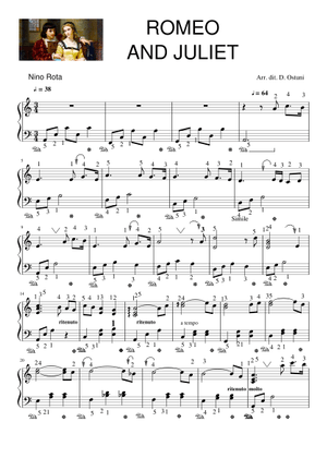 ROMEO AND JULIET – Nino Rota A Time For Us Flute Piano Sheet Music