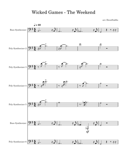 wicked games - the weeknd arr. deonstubbs