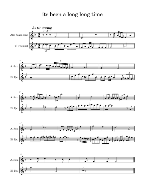 Its been a long, long time – Harry James duet