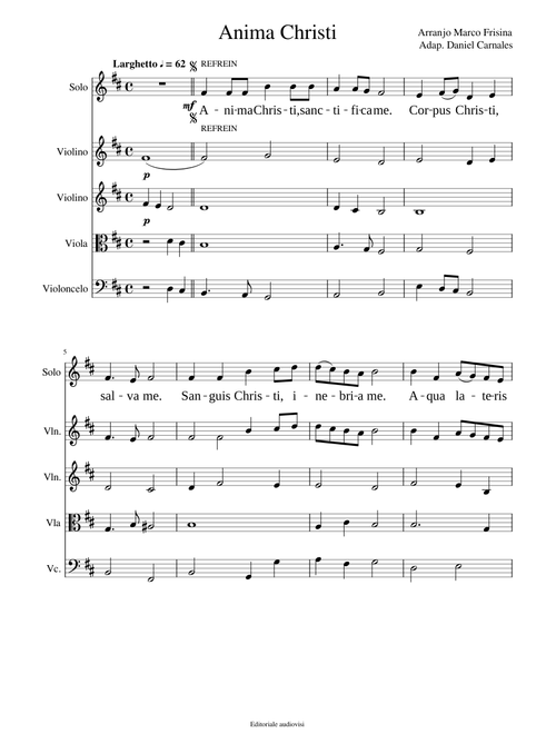 Anima Christi - Solista Coro e Cordas