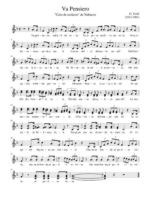 Va, pensiero - G. Verdi