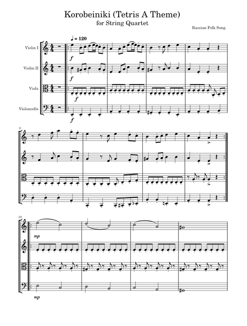 Korobeiniki – Misc Traditional