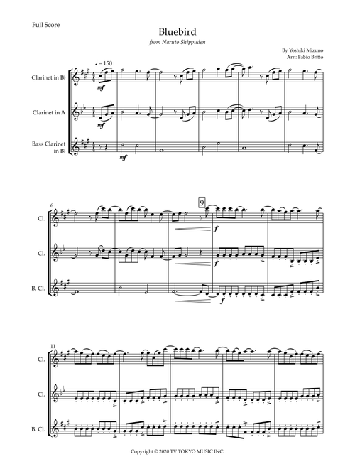 Ikimono Gakari's Blue Bird (Arr. Fabio Britto) - Yoshiki Mizuno (Woodwind Ensemble)