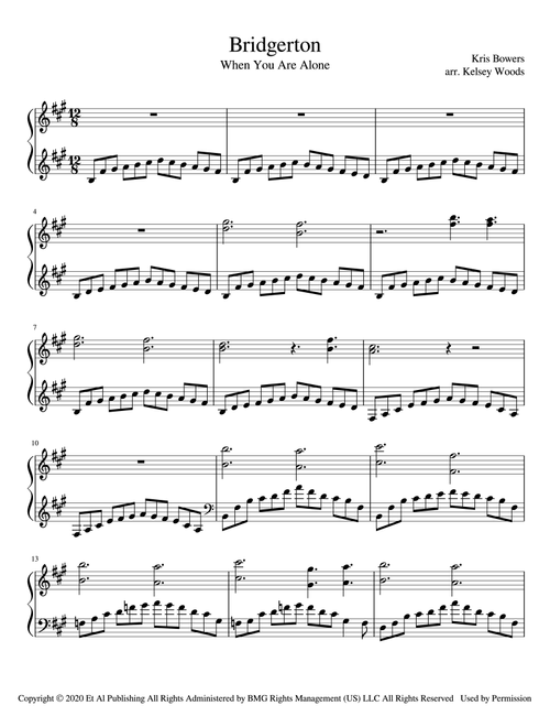 Bridgerton Theme (Arr. Kelsey Woods) - Kris Bowers (Piano Solo)