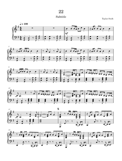 22 – Taylor Swift