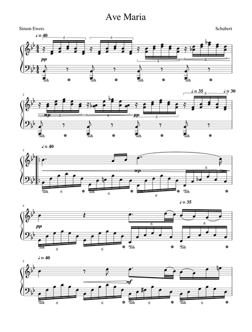 Ave Maria (D839) - Schubert - Solo Piano Arrg.