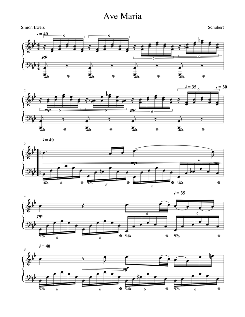 Ave maria simple piano discount