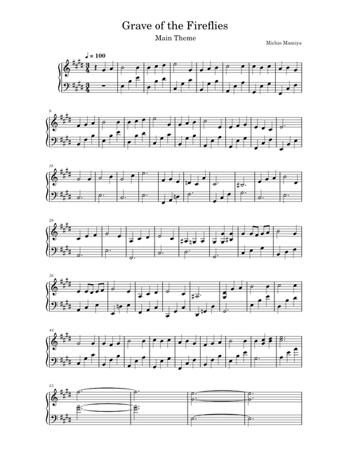 ほたるの墓 (Grave of the Fireflies) – Michio Mamiya Grave of the Fireflies Main Theme - Michio Mamiya
