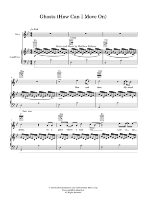 Ghosts (How Can I Move On) – Muse Sheet Music with Chords for Piano ...