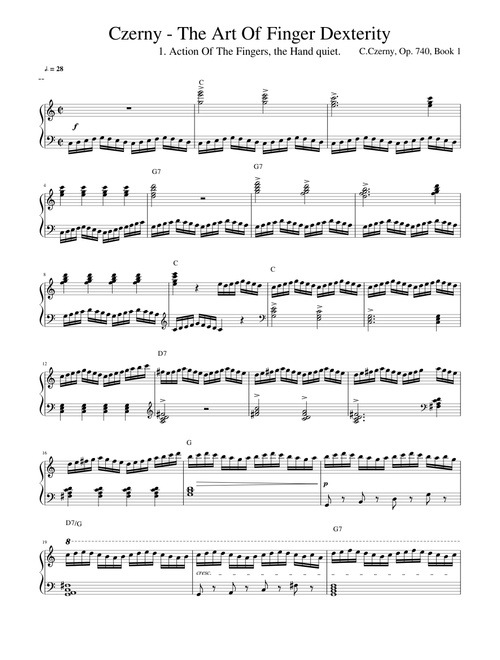Czerny - The Art Of Finger Dexterity (Op. 740) - No. 1