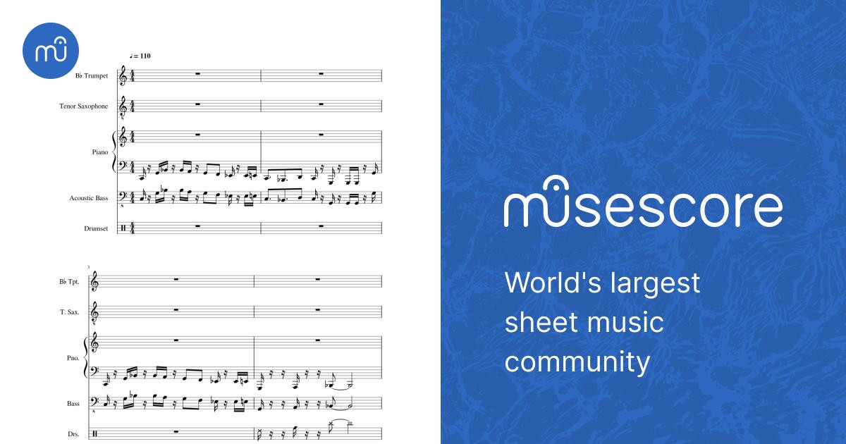 latin jazz fusion Sheet Music for Piano, Saxophone tenor