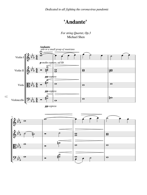 Andante for strings