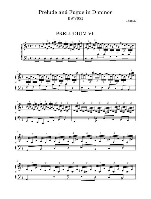 Prelude and Fugue in D minor, BWV 851 – Johann Sebastian Bach