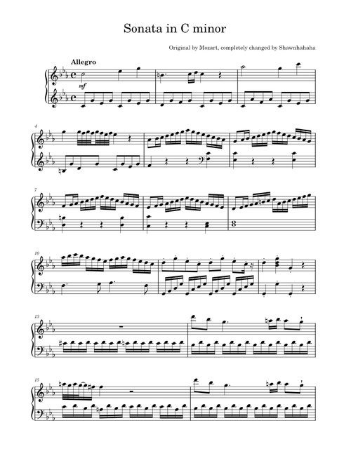 Allegro (from Piano Sonata In C K545) – Wolfgang Amadeus Mozart