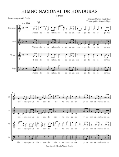 HIMNO NACIONAL DE HONDURAS