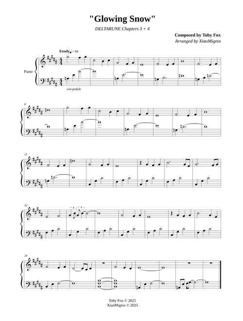 Glowing Snow - DELTARUNE Chapters 3 + 4