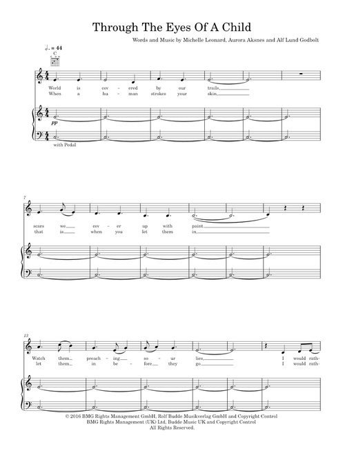 Through the eyes of a child - AURORA (Piano-Voice)