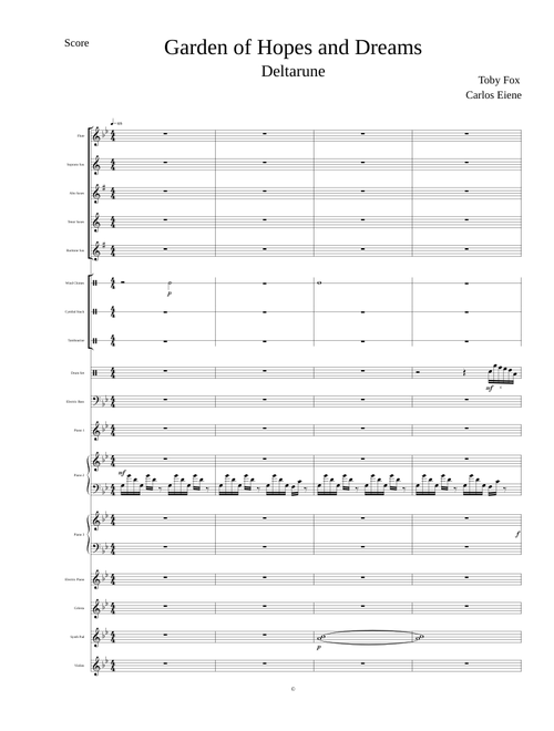 Garden of Hopes and Dreams (Deltarune) - Transcribed Score