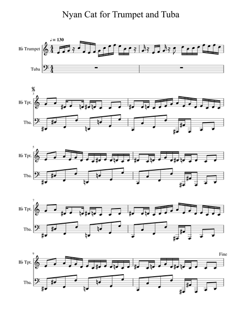 Nyan Cat: A Trumpet and Tuba