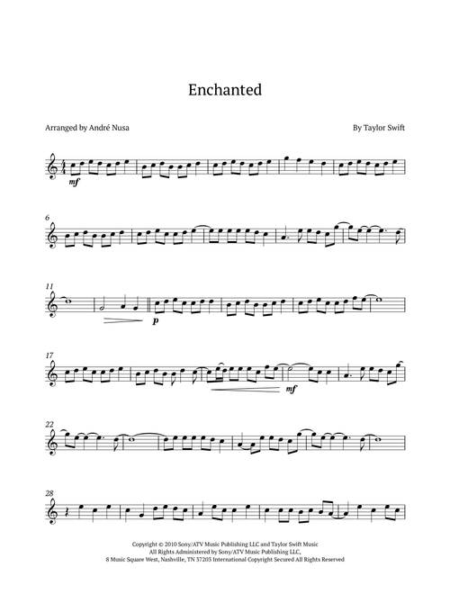 Enchanted (Arr. André Nusa) - Taylor Swift (Flute Solo)