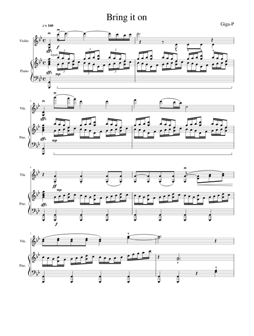 Giga - Bring it on for Violin and Piano
