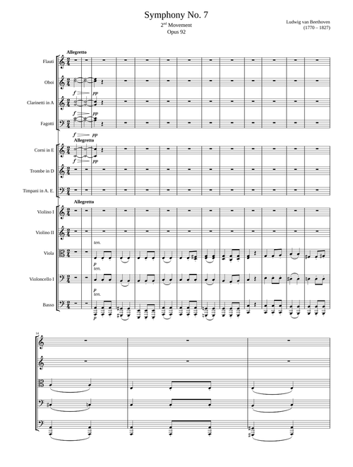 Symphony No. 7, Op. 92: II. Allegretto – Ludwig van Beethoven