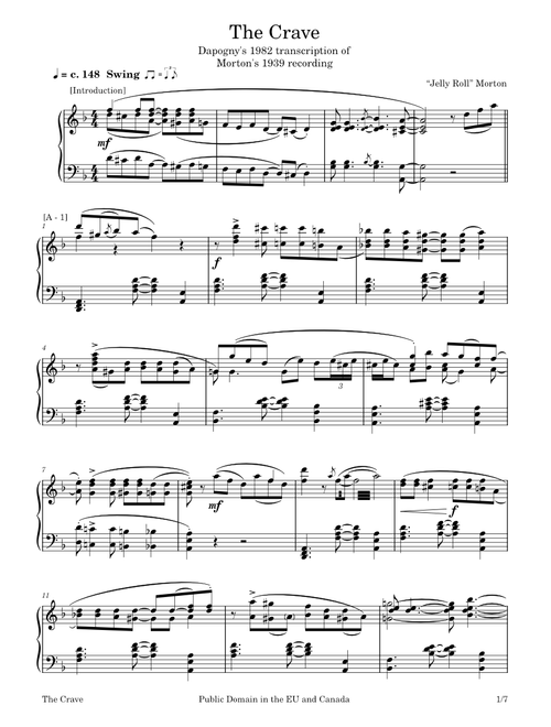 The Crave – Jelly Roll Morton - 1939