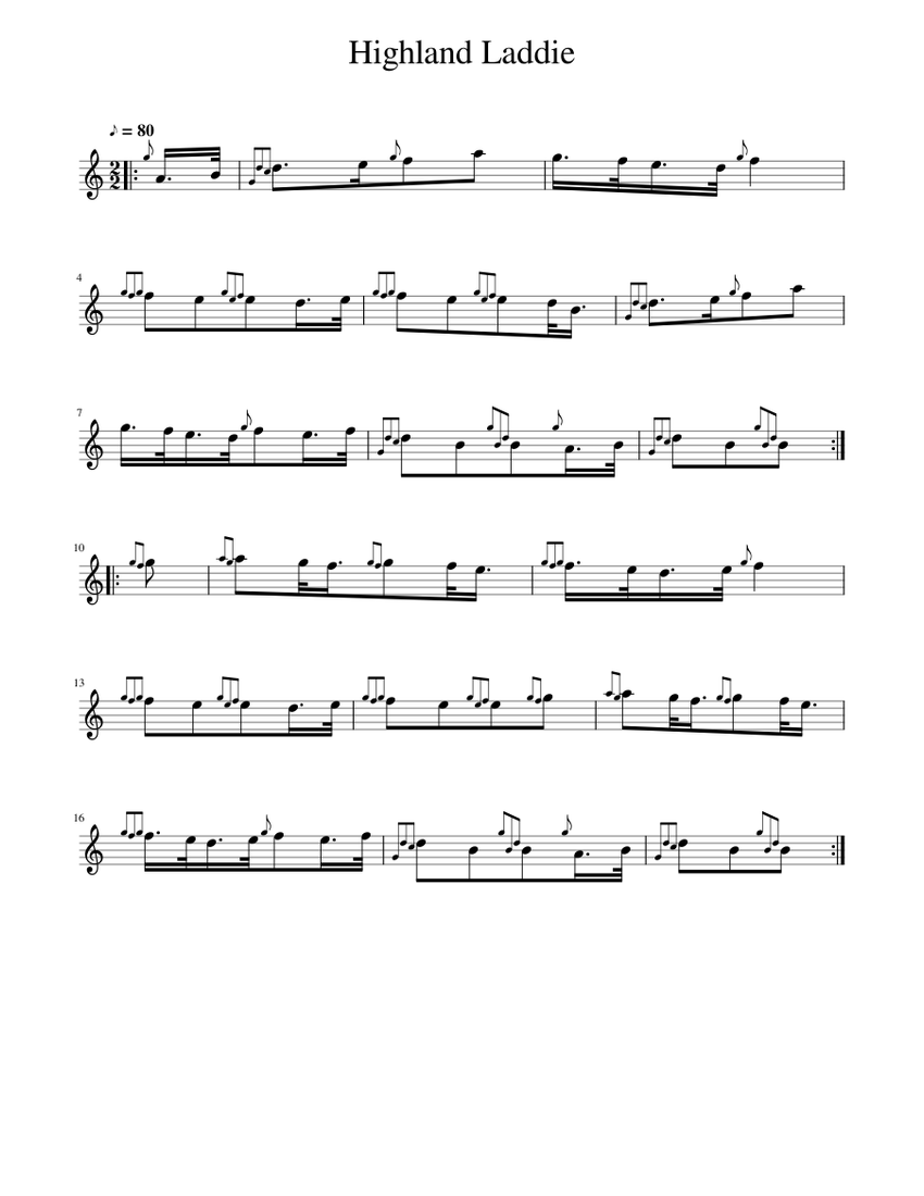 Highland Laddie Sheet music for Piano (Solo)