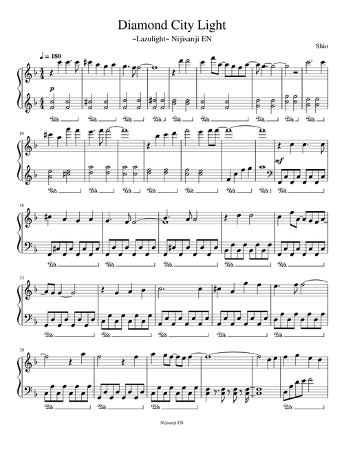 【最終値下げ】TOMOO HELLO FROM THE PIANO TOWN Shio.Piano | Free sheet music | Download PDF or print on