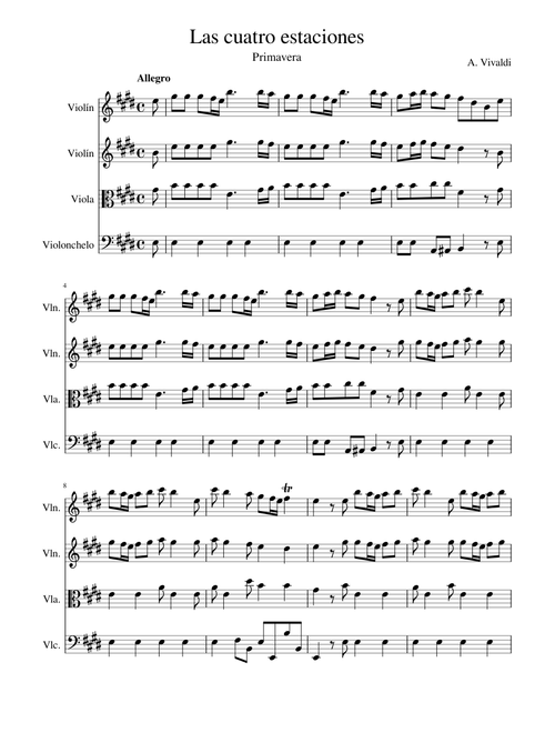 Las cuatro estaciones (Primavera) - A. Vivaldi