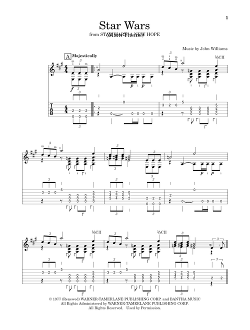Star Wars (Main Theme) - John Williams (Solo Guitar)