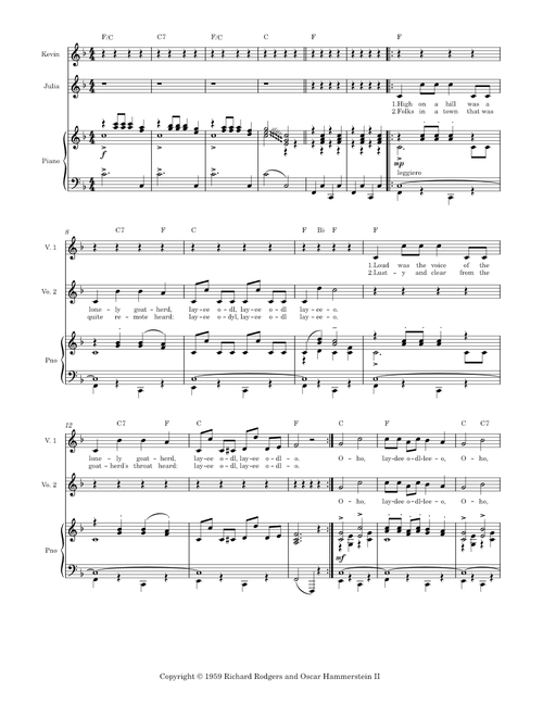The lonely goatherd – Rodgers & Hammerstein The Lonely Goatherd