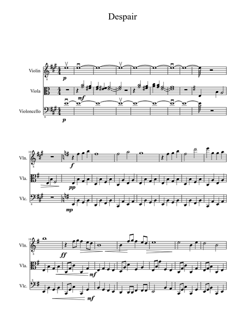 Despair for String Trio