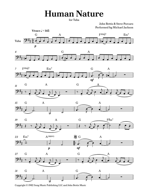 Human Nature (Arr. Caio Costa) - Michael Jackson (Tuba Solo)