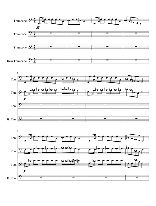 Freaks (Trombone dad and kid) - Trombone Quartet