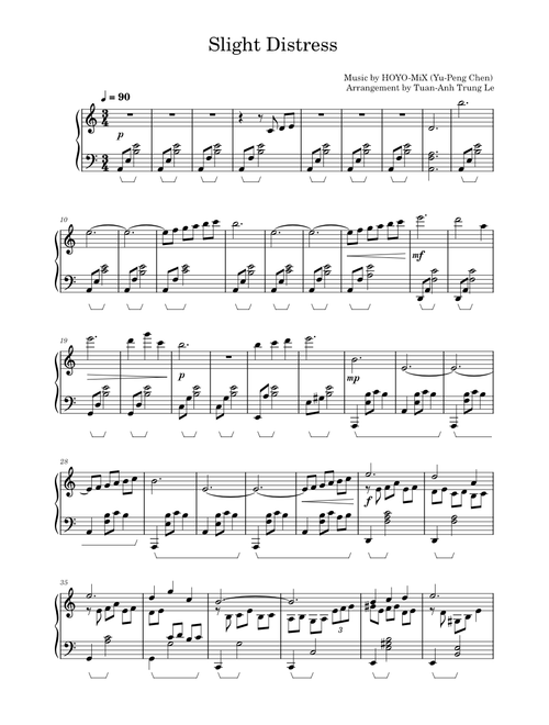 Slight Distress, Genshin Impact OST - Solo Piano Arrangement