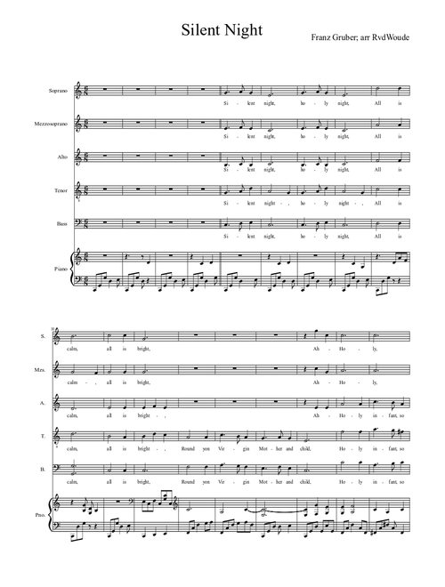 Silent Night 6-part harmony