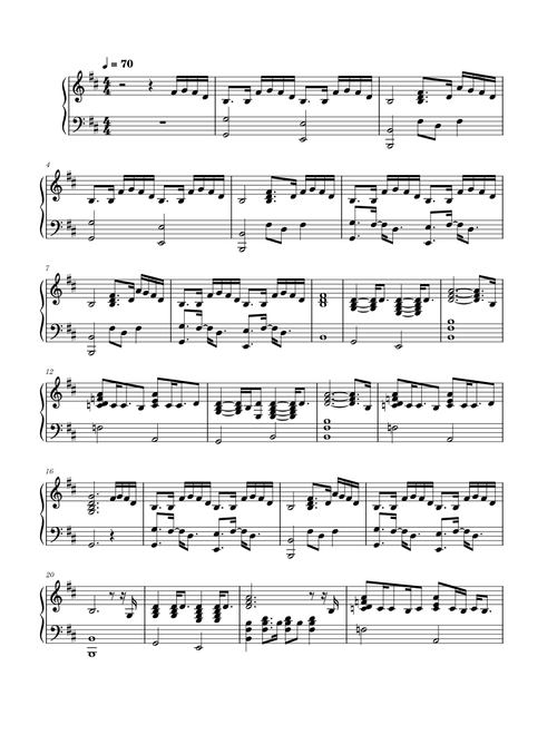 Trouble Piano Solo