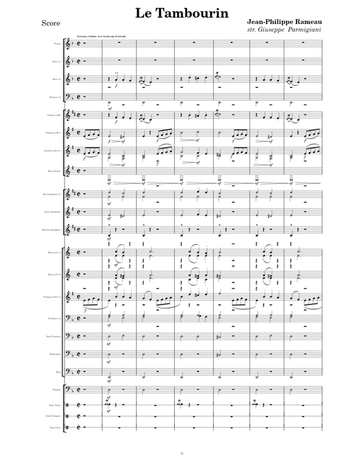 Le Tambourin – Jean-Philippe Rameau (Symphonic Band)