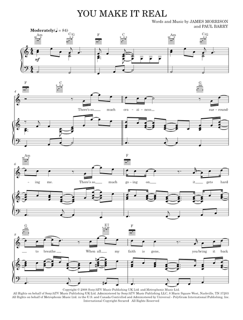 You make it real - James Morrison (Piano-Vocal-Guitar)