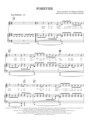 Play Official version of Forever Sheet Music by Lewis Capaldi for Piano ...