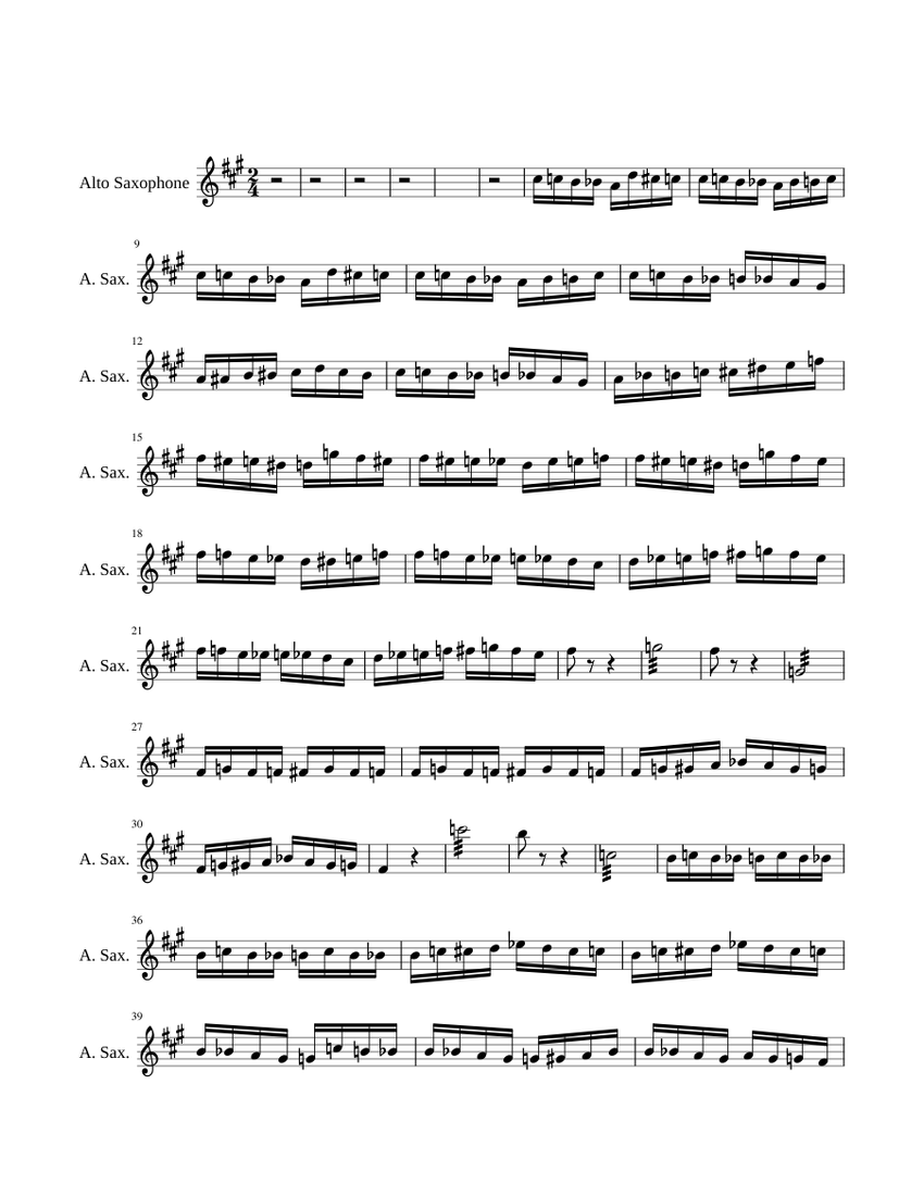 The Flight of the Bumblebee Sheet music for Saxophone alto (Solo