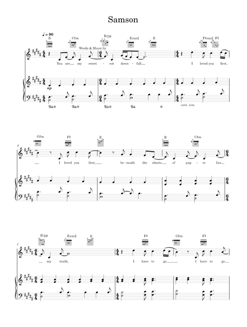 Samson - Regina Spektor (Piano-Voice-Guitar)