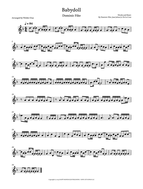 Babydoll (Arr. Welder Dias) - Dominic Fike (Violin Solo)