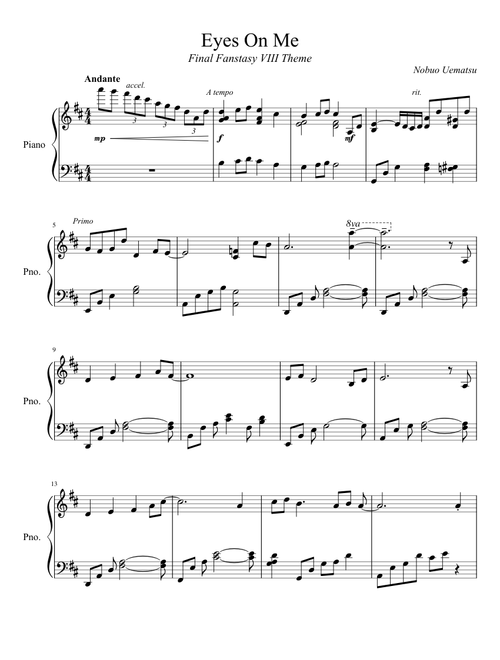 Eyes on me - Final fantasy VIII theme song