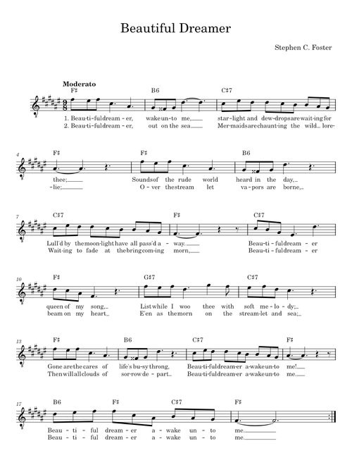 Beautiful Dreamer - Stephen C. Foster