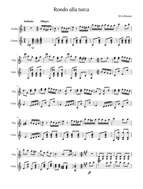 La marcia turca - Mozart