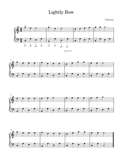 Lightly Row (Folk song) – Shinichi Suzuki Lightly Row
